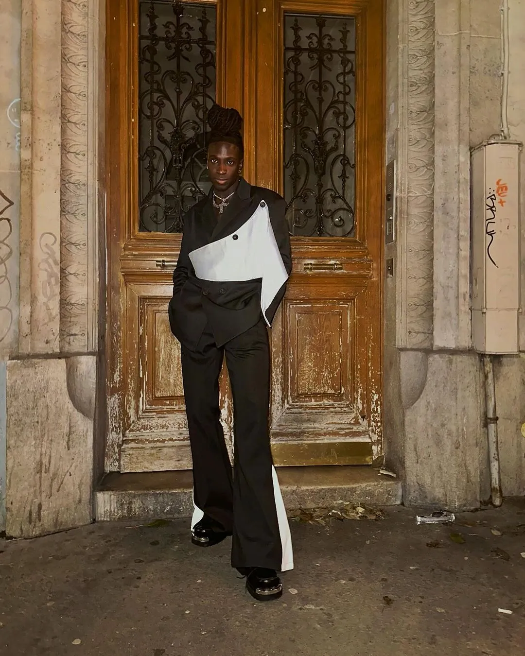 【23s September.】Removable Patchwork Double-Breasted Suit