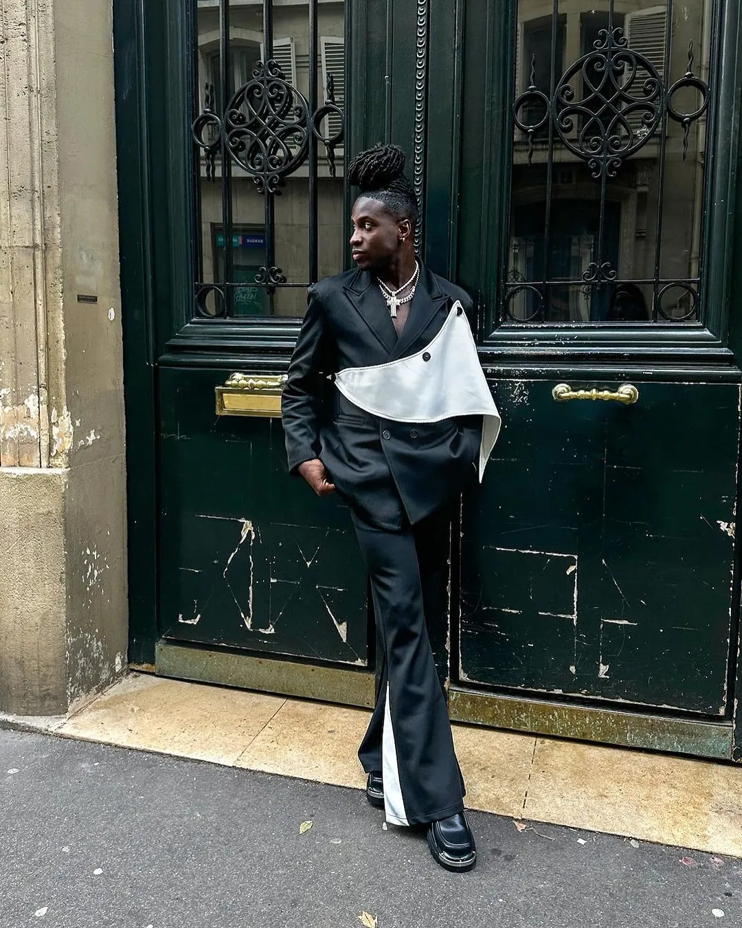 【23s September.】Removable Patchwork Double-Breasted Suit