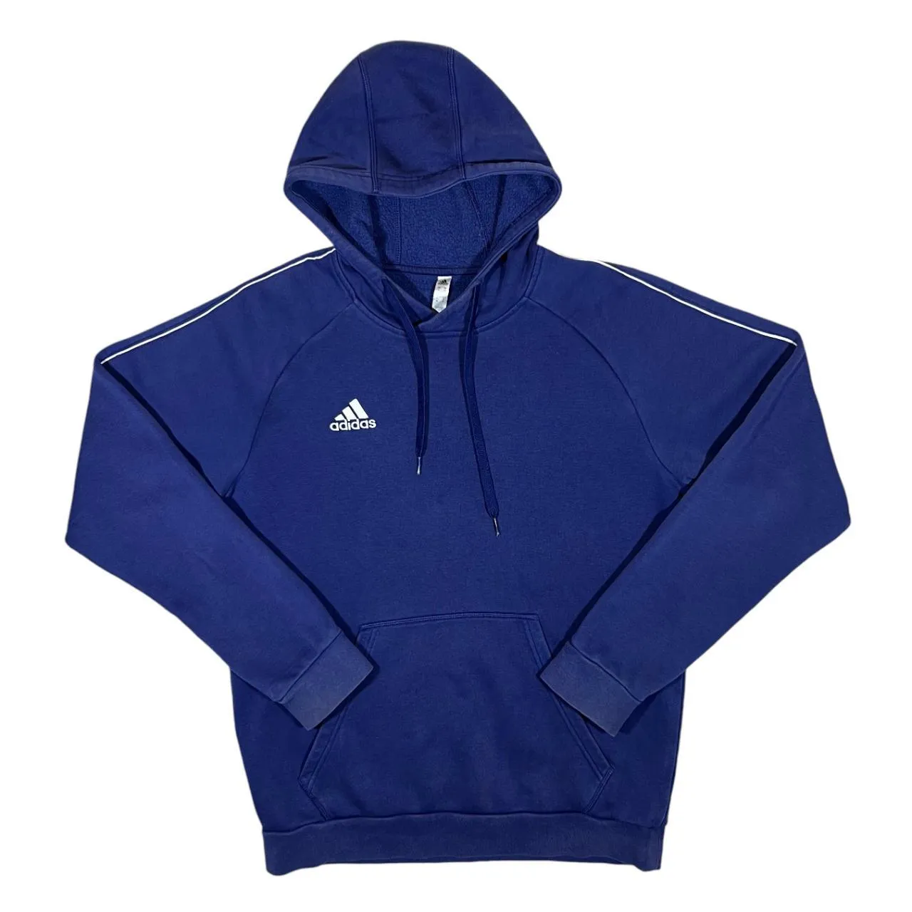 ADIDAS Classic Embroidered Mini Logo Navy Blue Pullover Hoodie