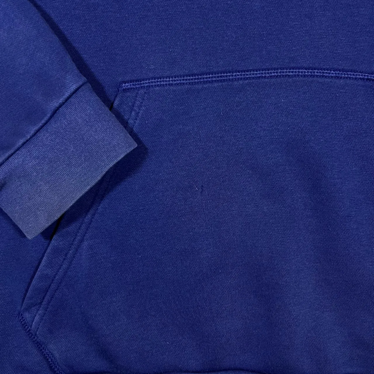 ADIDAS Classic Embroidered Mini Logo Navy Blue Pullover Hoodie