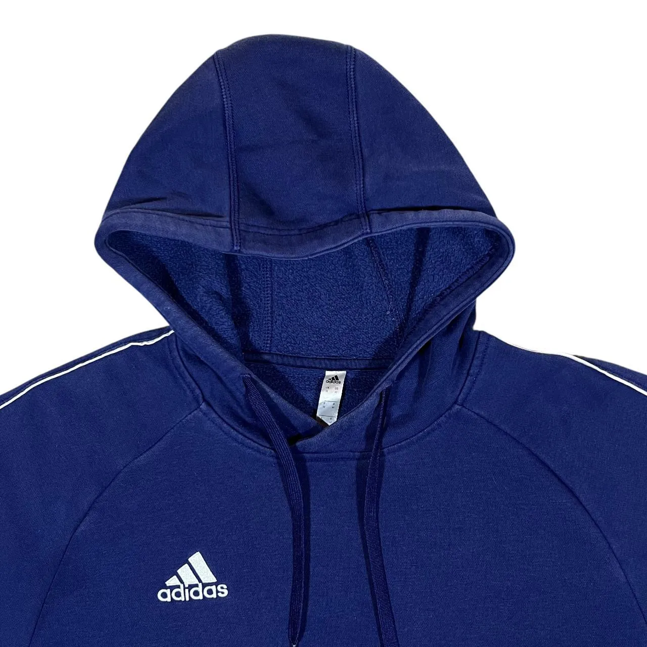 ADIDAS Classic Embroidered Mini Logo Navy Blue Pullover Hoodie