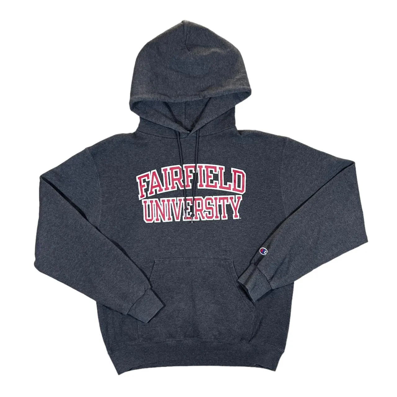 Champion FAIRFIELD UNIVERSITY College Spellout Graphic Grey Pullover Hoodie