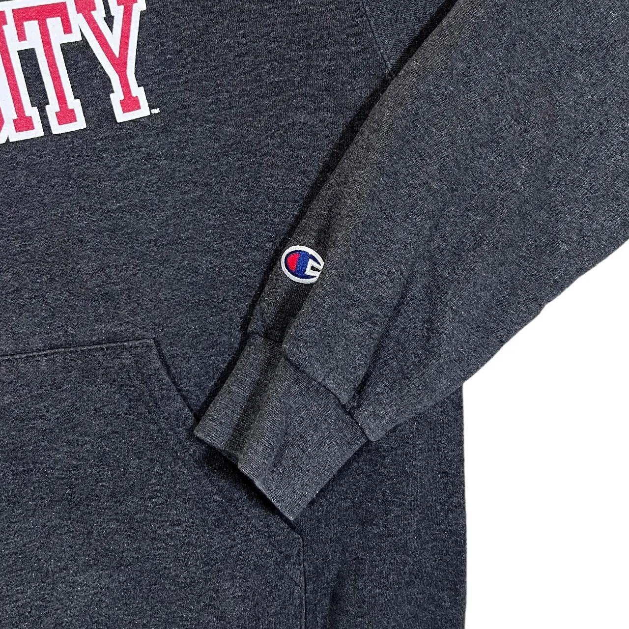Champion FAIRFIELD UNIVERSITY College Spellout Graphic Grey Pullover Hoodie