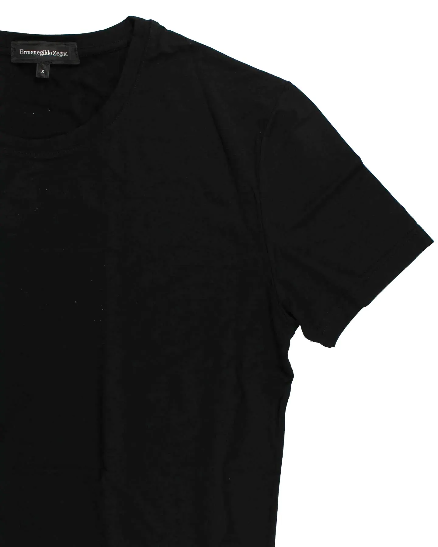 Ermenegildo Zegna T-Shirt Black Round Neck Micromodal S SALE