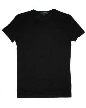 Ermenegildo Zegna T-Shirt Black Round Neck Micromodal S SALE