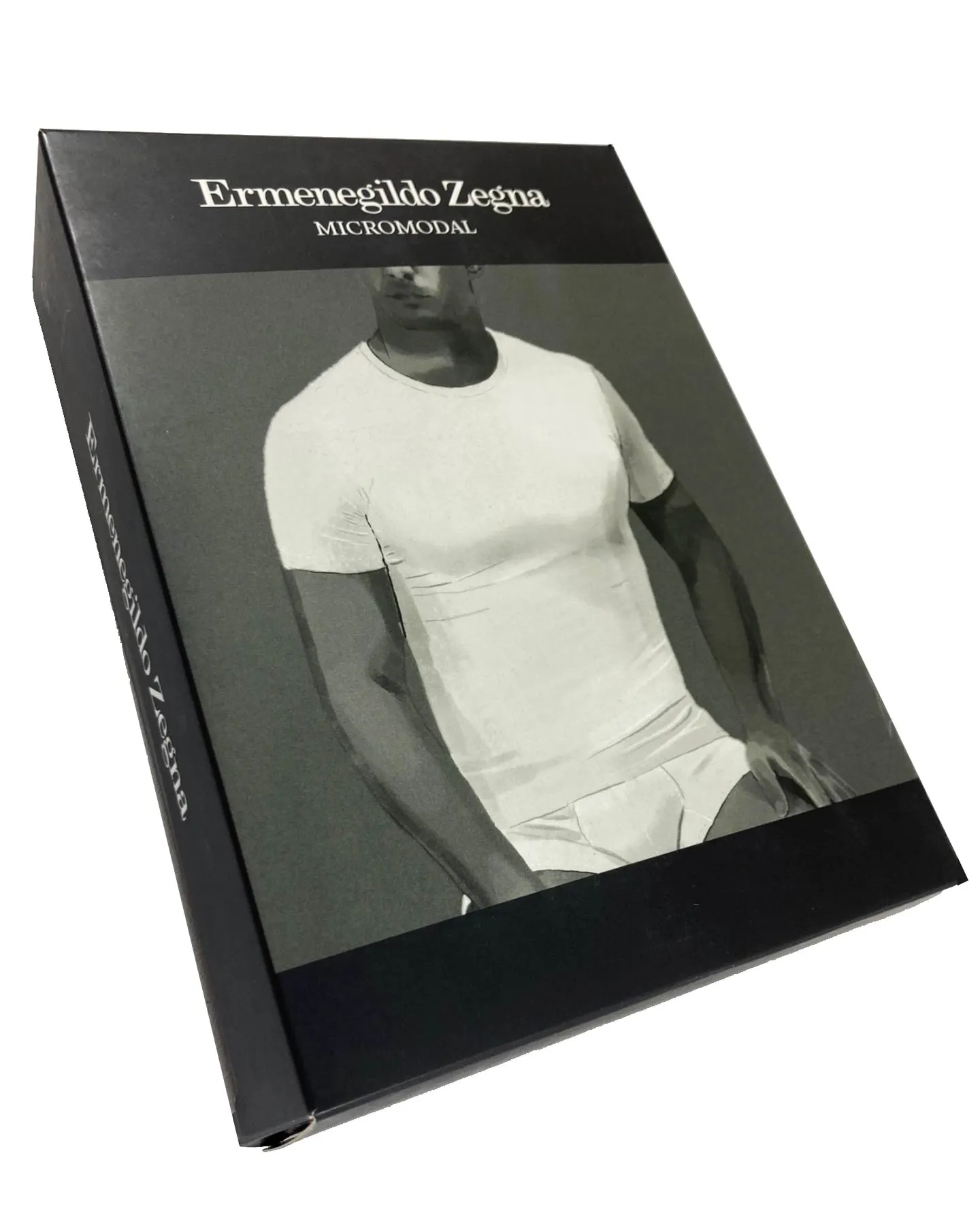 Ermenegildo Zegna T-Shirt Black Round Neck Micromodal S SALE