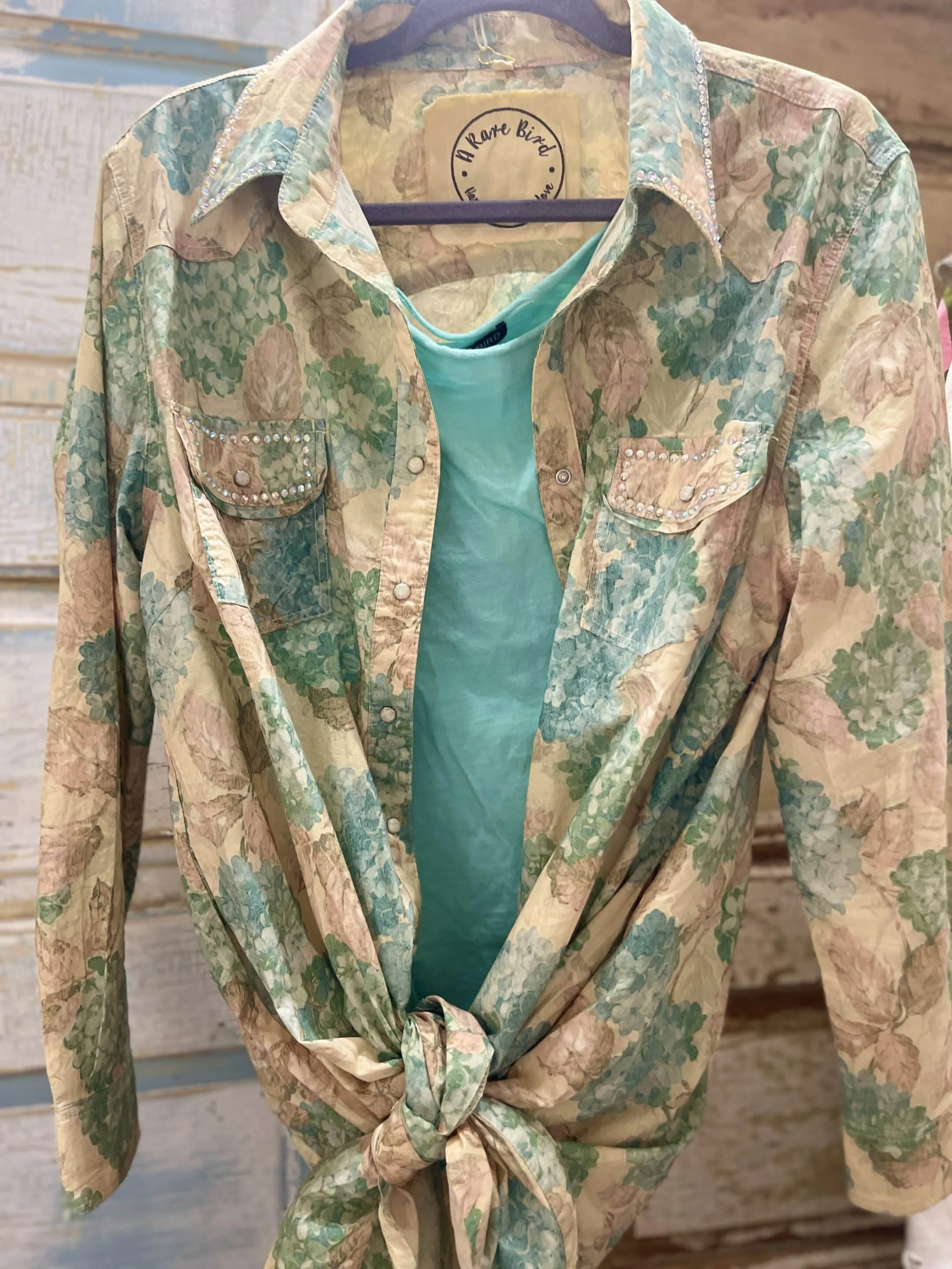 Hydrangea Pearl Snap Front Dress / Top / Kimono  - A Rare Bird