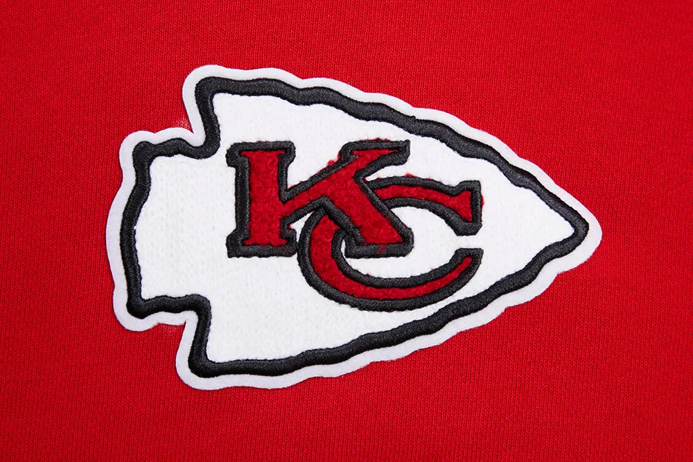 NFL KANSAS CITY CHIEFS CLASSIC WOMEN'S FLC CROPPED PO HOODIE (RED)