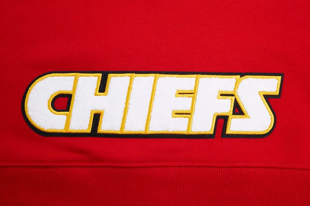 NFL KANSAS CITY CHIEFS CLASSIC WOMEN'S FLC CROPPED PO HOODIE (RED)