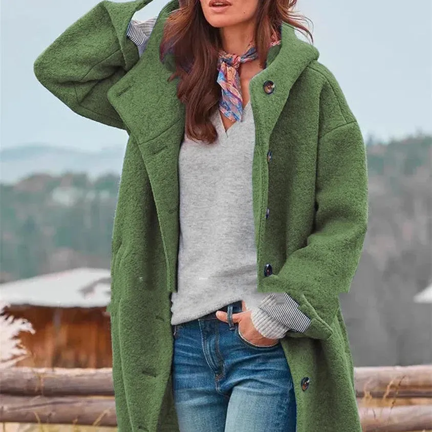 Sylis - Plain Color Fashion Coat